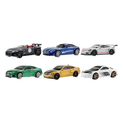 European Car Culture Multipacks of Premium Toy Cars, 1:64 Scale, Authentic Decos, Popular Castin