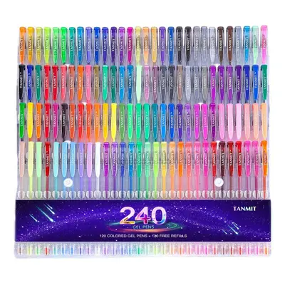 Gel Pens,Tanmit Gel Pens Set, Colored Gel Pen plus Refills for