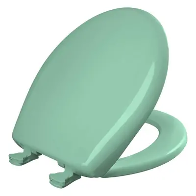 Bemis 200SLOWT Toilet Seat will Slow Close Never Loosen and Easily Remove ROUND Plastic Mint Gre