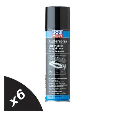 Liqui Moly Copper Spray Grease Anti-Seize Lubricant Heat Resistant Spray 6x250ml