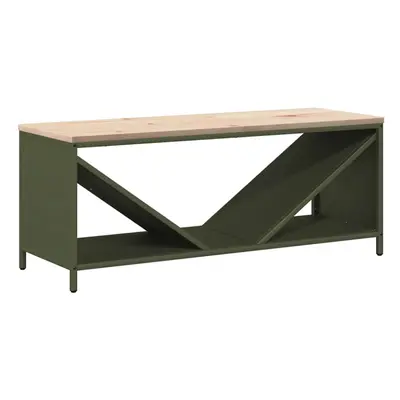 (olive green) vidaXL Firewood Rack with Wooden Top White 100.5x35.5x40 cm