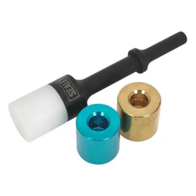 Air Hammer Dent Removal Kit - Interchangeable Heads - Aluminium Nylon & Brass