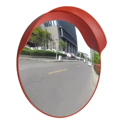 vidaXL Convex Traffic Mirror PC Plastic Orange cm Outdoor Road Safety Wide