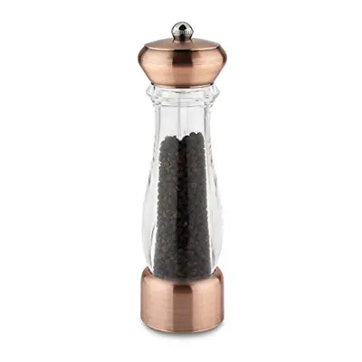 Salt or Pepper Mill Bronze & Acrylic, Durable Ceramic Grinding Mechanism Scandinavian BPA Free c