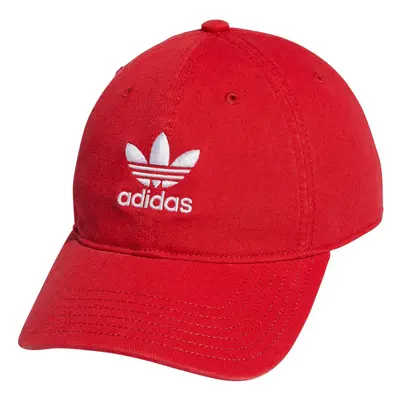 adidas Originals Men's Relaxed Fit Strapback Hat Vivid Red/White One