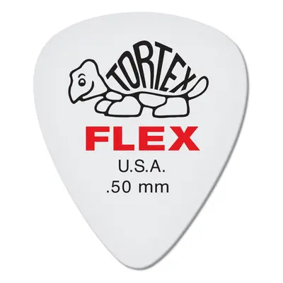 Jim Dunlop Dunlop Tortex Flex Standard .50mm Red Guitar Pick-72 Pack 428R.50