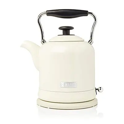 Highclere Cream Kettle - Lightweight, Easy To Use - 1.7L Stainless Steel Kettle with Cup Marking