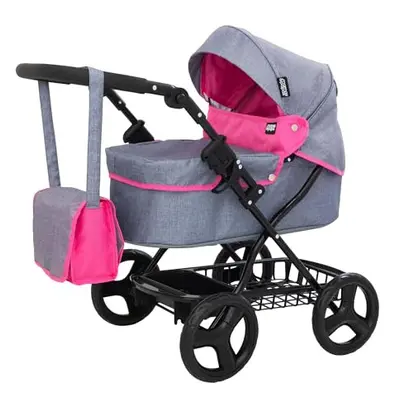 Mamas & Papas Ultima Pram | Includes Matching Changing Bag | Charcoal & Pink Childrens Toy Pushc