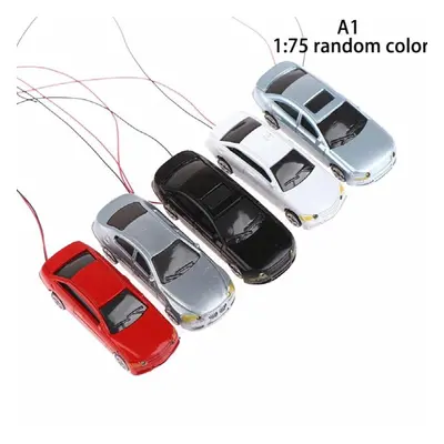 1:75/100/150/200 Plastic Model Cars With Led Lights Micro Scene Building Decoration DIY Sand Tab