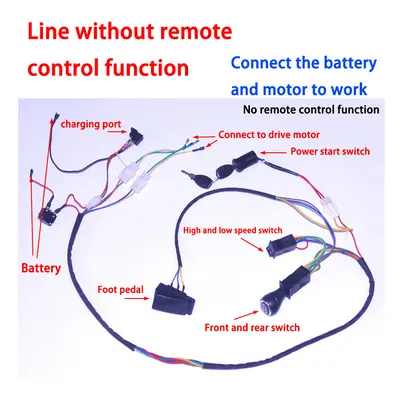 (Without remote) Self-Made High-Power Children Electric Ride on Baby Car Switch Remote Control C