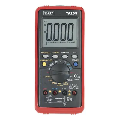 15 Function Digital Automotive Multimeter - Bar Graph & PC Link - LCD Display