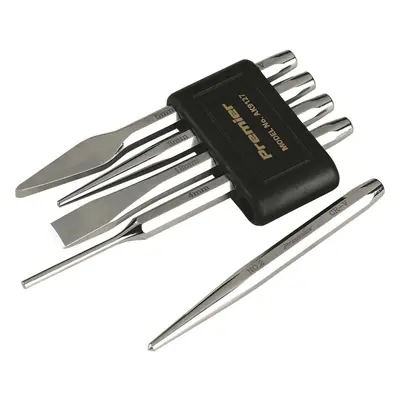 5 Piece PREMIUM Punch & Chisel Set - Hardened & Tempered - Chromed Steel