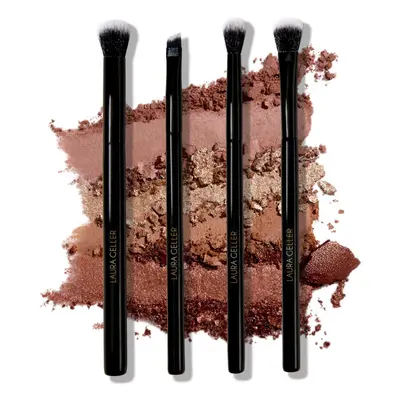 LAURA GELLER Shadow Skills 4pc Eyeshadow Professional Vegan Makeup Brush Set Apply Eyeshadow Mor