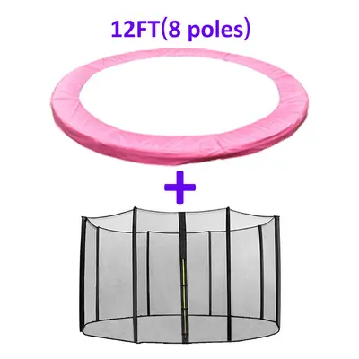 (12FT - Pole, Pink) Greenbay Trampoline Replacement Safety Spring Cover Padding Pads + Safety Ne