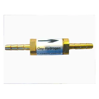 Oxy - Hydrogen Flashback Arrestor w/check valve, High Vol Lt/m 1/4" Barb HHO