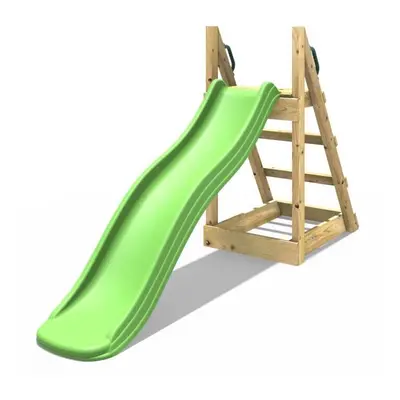 (Light Green) Rebo Free Standing Garden Wave Water Slide with Wooden Platform - 6ft Slide