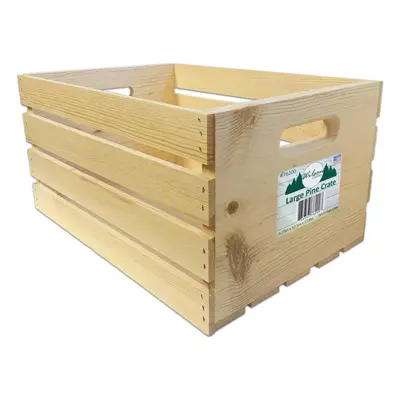 Wilson Large Wooden Pine Crate for Storage and Decoration at Home Office Kitchen Bedroom and Ret