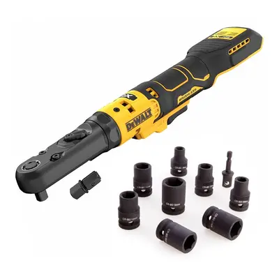 Dewalt DCF510N Brushless 18v XR 3/8" Sealed Head Ratchet Bare + 9pc Socket Set