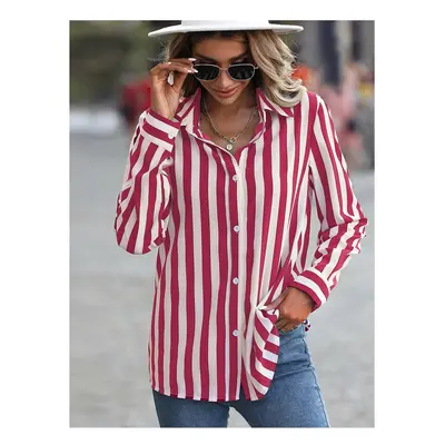 (B25SLTH249913012, XXXL) Fashion Luxury Women's Shirts French Texture Printing Women's Shirts Sp