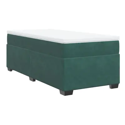 (dark green, x cm) vidaXL Box Spring Bed with Mattress Bed Frame Bedroom Bedstead Bed Base Velve