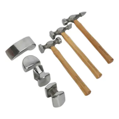 7 Piece Drop Forged Panel Beating Set - Hickory Shafts - Drop Forged Steel