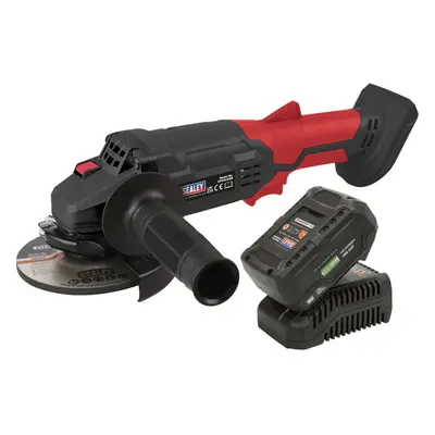 20V Cordless Angle Grinder & 1x Lithium Ion Battery - 115mm Quick Change Discs