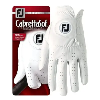 CabrettaSof Men's Golf Glove,White,XL