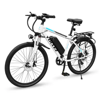 (2602-White / 36V-8AH) 26" Electric Bike for Adults, 250W Motor Commuter Ebike, Electric Mountai