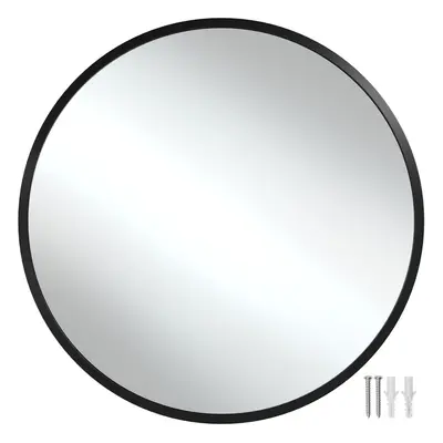 Round Mirror Fiona - aluminium frame, wall mounted, minimalist design