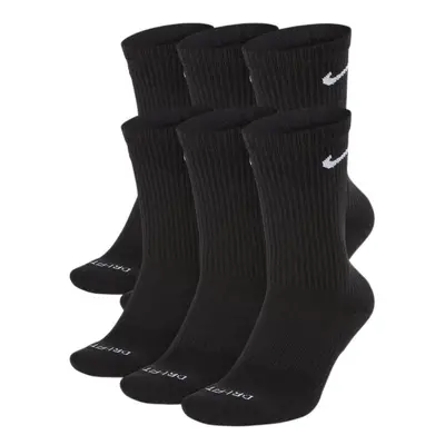 Nike Everyday Plus Cotton Cushioned Crew Socks (6 Pair) (Black Large)