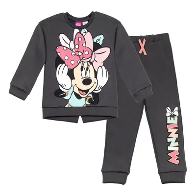 Disney Minnie Mouse Big Girls Fleece Pullover Sweatshirt Pants Set Gra