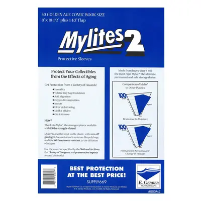 Mylites Mil Comic Book Golden Age Size 8"" x 1/2"" Plus 1-1/2"" Flap Pack of