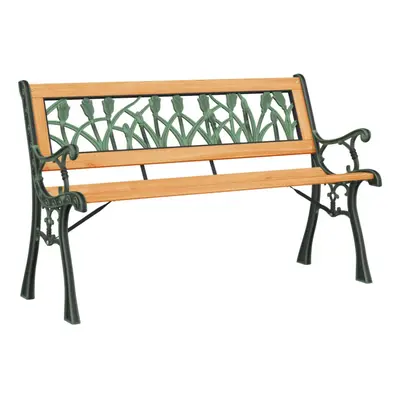 vidaXL Garden Bench Park Bench Outdoor Bench Seat Solid Wood Fir and Steel