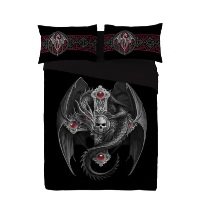 Wild Star Home Gothic Dragon Duvet Covers Set with Pillowcases US x inches Bed - Dark Fantasy An