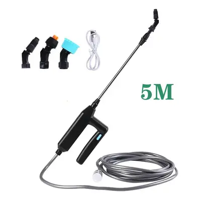 (5m water pipe) 7.4V Garden Watering Spray Gun USB Automatic Electric Sprayer Nozzle Sprinkler G