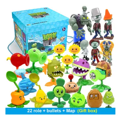 (22 role set) New Role PLANTS VS ZOMBIES PVZ Toys Full Set Gift For Boys Box-packed Children's D