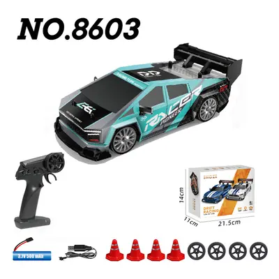 (8603 Green) RC Drift Racing AE86 1/24 4WD 30KM/h High Speed Light 2.4G Radio Controlled Car Mod