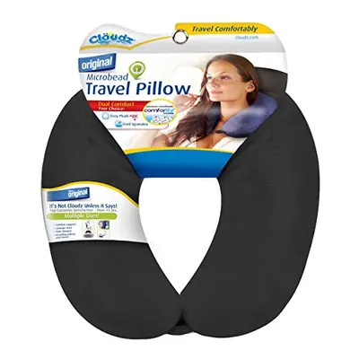 Cloudz Microbead Travel Neck Pillow - Black