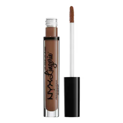 NYX PROFESSIONAL MAKEUP Lip Lingerie Matte Liquid Lipstick - Beauty Mark (Chocolate Brown)