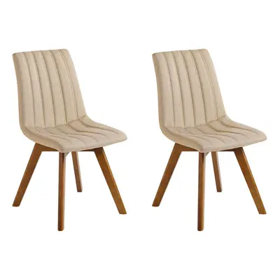 Set of Dining Chairs CALGARY Sand Beige