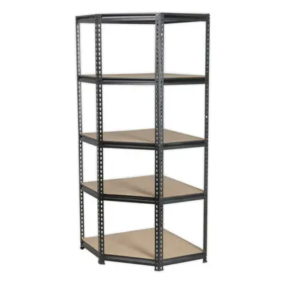 Corner Racking Unit with MDF Shelves - 150kg Per Shelf - Steel Frame