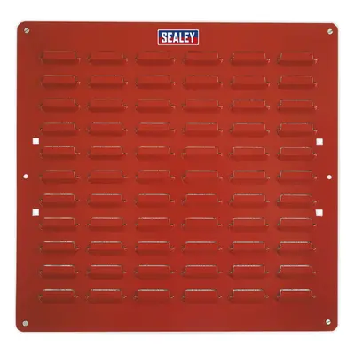 2 PACK - x 500mm Red Louvre Wall Mounted Storage Bin Panel - Warehouse Tray