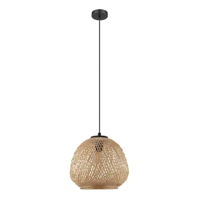 Hanging Ceiling Pendant Light Round Wicker Shade x 40W E27 Hallway Feature