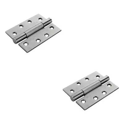 2x PAIR x x 3mm Concealed Bearing Hinge Satin Steel Internal Door