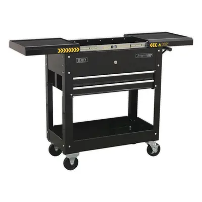 Mobile Tool & Parts Trolley - x x 830mm - Steel Construction - Black