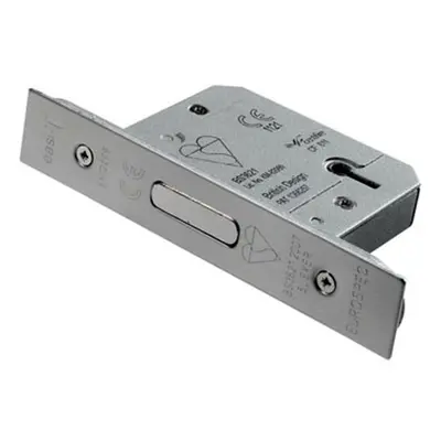 64mm Lever Mechanism BS Deadlock Satin Stainless Steel Door Security Latch