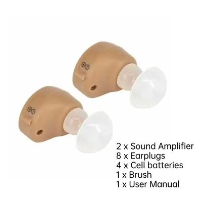 (Double) Invisible Mini In Ear Digital Hearing Deaf Aid Sound Voice Amplifier Enhancer