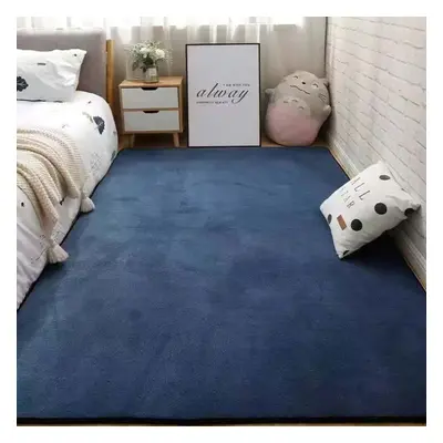 (blue, 200x300cm) Coral Velvet Living Room Rug Short Plush Bedroom Bed Blanket Modern Home Child