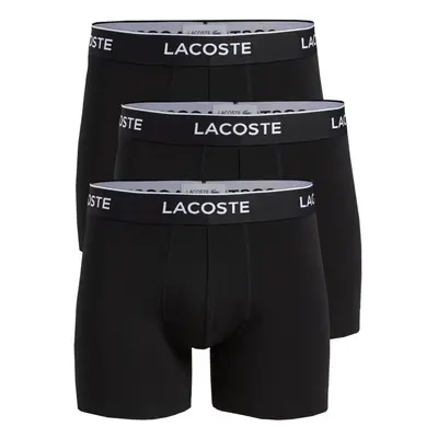 Lacoste mens Casual Classic Pack Cotton Stretch Boxer Briefs Black