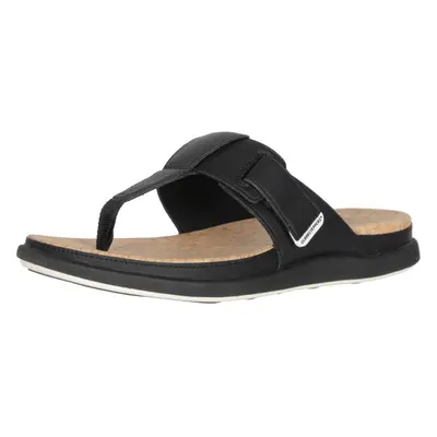 Clarks Women's Step June Reef Flip-Flop Black Synthetic M US